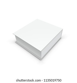 3D White Gift Box Packing For Branding. EPS10 Vector