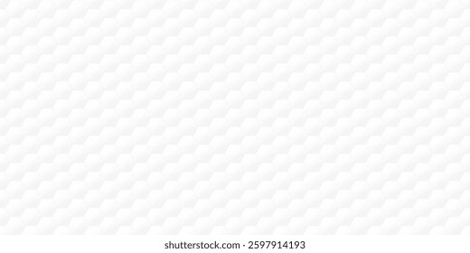 3D white hexagon seamless pattern background graphic illustration. Honeycomb texture fade condition.