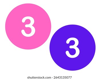 3d white isolated number 3 three in white background with shadow 2025