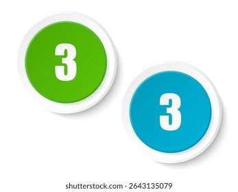 3d white isolated number 3 three in white background with shadow 2025