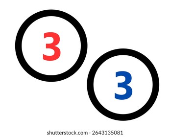 3d white isolated number 3 three in white background with shadow 2025