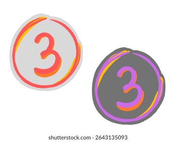 3d white isolated number 3 three in white background with shadow 2025