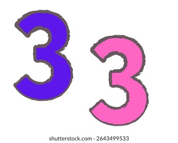 3d white isolated number 3 three in white background with shadow 2025