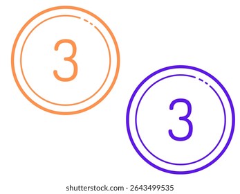 3d white isolated number 3 three in white background with shadow 2025