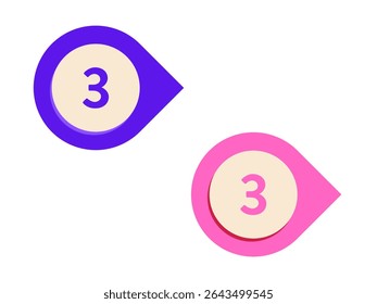 3d white isolated number 3 three in white background with shadow 2025