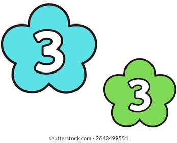 3d white isolated number 3 three in white background with shadow 2025