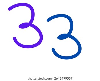 3d white isolated number 3 three in white background with shadow 2025