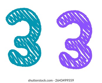3d white isolated number 3 three in white background with shadow 2025