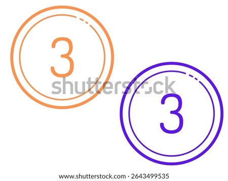 3d white isolated number 3 three in white background with shadow 2025