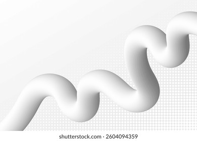 3D White Liquid On Black Background. Banner. Abstract Business Wallpaper. Vector Illustration