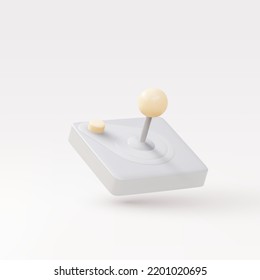 3d white old Realistic gamepad. Vector illustration.