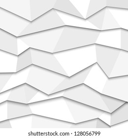 3d white paper background - origami style. Vector EPS10
