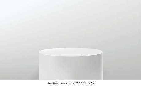 3D white product podium background