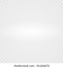 3D White Rays. Abstract Vector Background