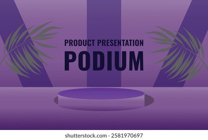 3D white round podium set background with light and shadow. Abstract geometric composition in minimalist design. 