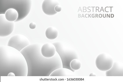 3D white silver sphere ball. abstract background concept. decoration element for design.