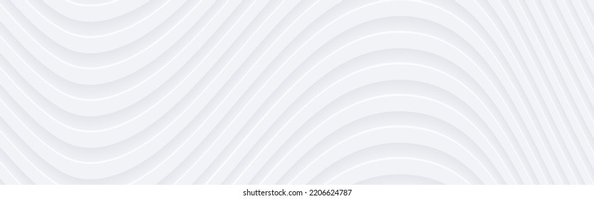 3D white silver wavy background for business presentation. Abstract flow elegant pattern. Minimalist empty striped blank BG. Halftone monochrome cover with modern digital minimal color.