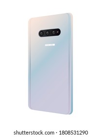 3d white smartphone design, Cellphone mobile digital and phone theme Vector illustration