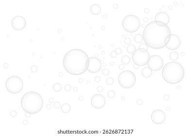 Bolha de sabão branco 3D com textura de água de colágeno. Orbe líquida transparente isolada que se assemelha a uma gota de geleia. Esfera sérica clara, ideal para design cosmético hialurônico.