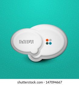 3d white speech bubble modern template