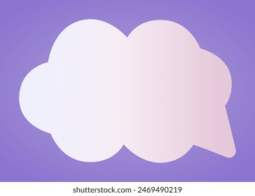 3d white speech bubble, social media chat message icon. Empty text bubble, comment, dialogue balloon vector
