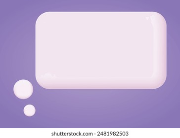 3d white speech bubble, social media chat message icon. Empty text bubble, comment, dialogue balloon vector