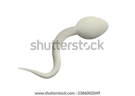 3D white sperm vector illustration design