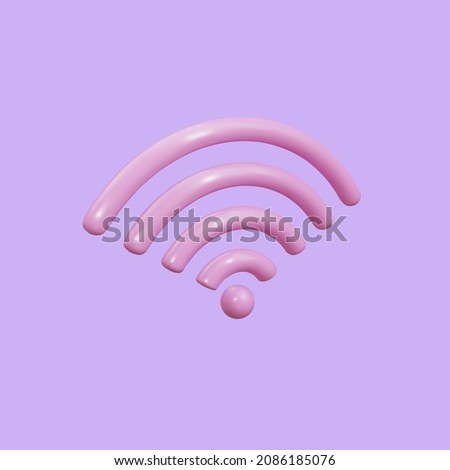 3D Wi-Fi icon design concept. wifi symbol. Vector illustration.