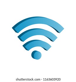 3d wifi icon vector illustration. 