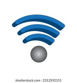 3d wi-fi icon vector illustration abstract design