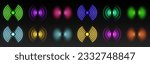 3d wifi neon light symbol technology vector effect. Abstract wireless wave sign glow icon. Sound scan echolocation line concept. Futuristic radial mobile phone spot disc. Concentric sonar antenna