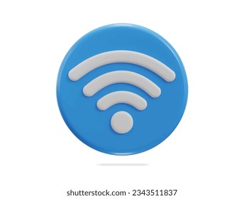 3d wifi wireless network icon vector illustration