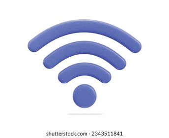 3d wifi wireless network icon vector illustration