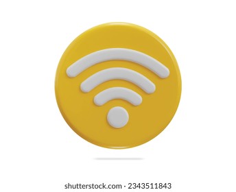 3d wifi wireless network icon vector illustration