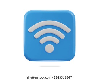 3d wifi wireless network icon vector illustration