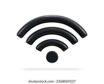 3D-WiFi-Netzwerk-Symbol