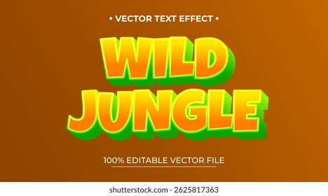 3D Wild Jungle Text Effect Editable Text Effect Style