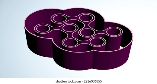 3d will top view , vector, interior