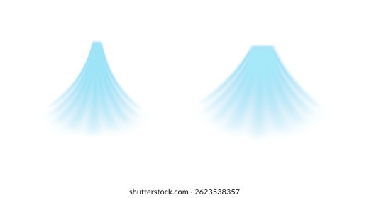 3D wind wave effect - Realistic air flow isolated on transparent background to visualize fresh air and coolness
