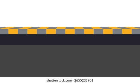 3d winding road on a white isolated background. Road way location infographic template, simple curved road vector illustration