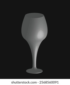 3d wine glass for advertising
