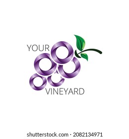 3d wine logo is clean, simple and easy to recognize. 3d circles that line up like grapes, perfect for your company.