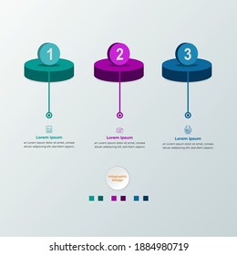 3D-winterfreier Infografik-Vektor