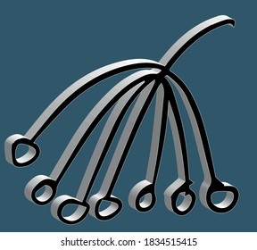 3d winter branch for decor, design website or posters. Vector illustration