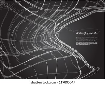3D wireframe of contour swirl