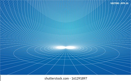 3D wireframe of contour swirl 