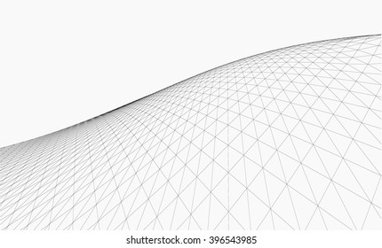 3D wireframe of contour swirl