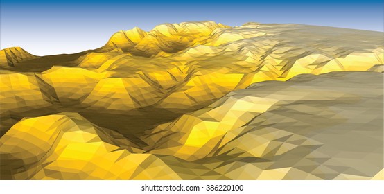 3D wireframe of contour swirl ,vector