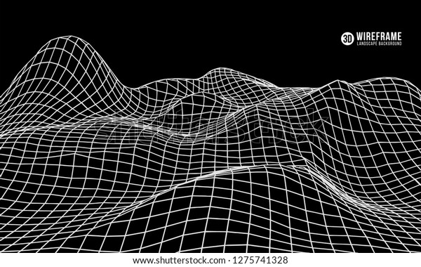 3D surface mesh wireframe