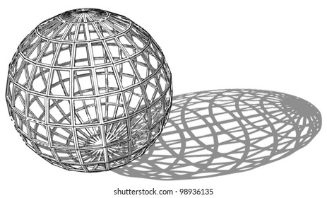 3d Wireframe Sphere